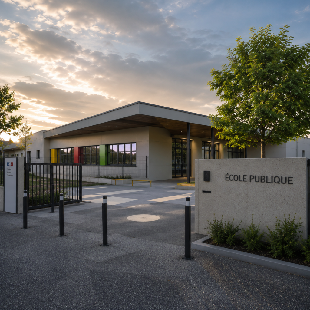 Établissement scolaire sécurisé grâce à des systèmes de protection adaptés
