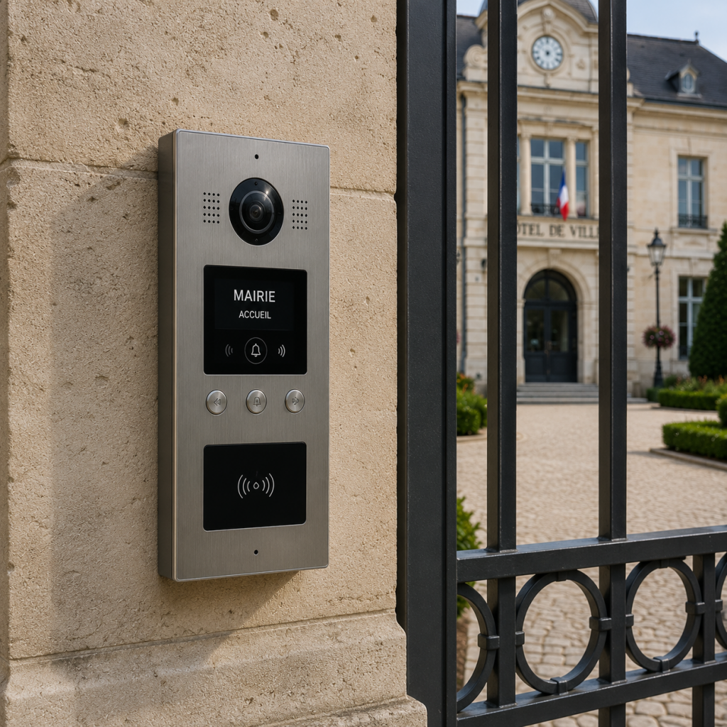 Système d'interphonie et vidéophonie pour bâtiment municipal
