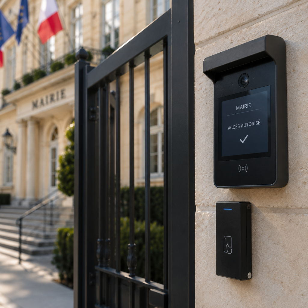 Contrôle d'accès sécurisé pour bâtiment public et mairie